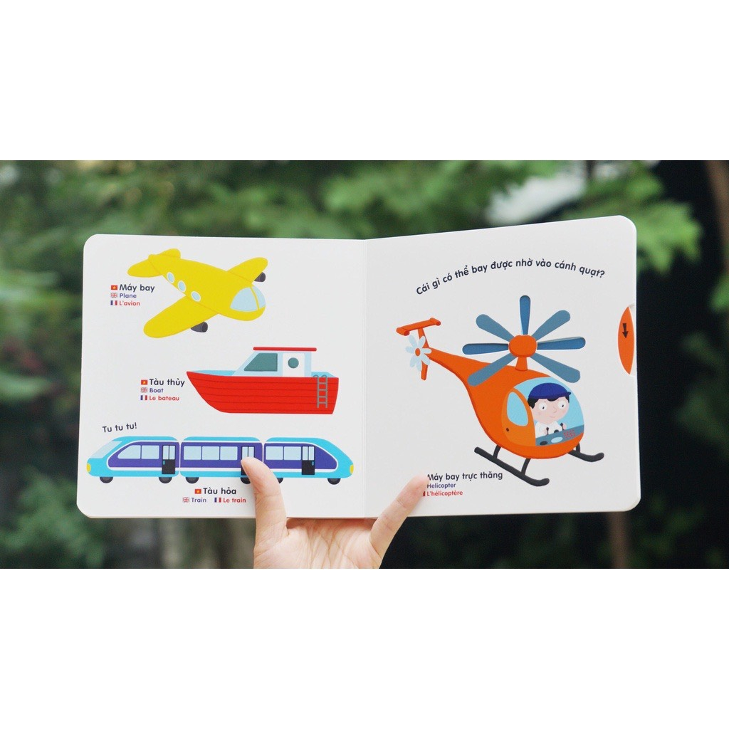 Sách chuyển động thông minh đa ngữ Việt - Anh - Pháp