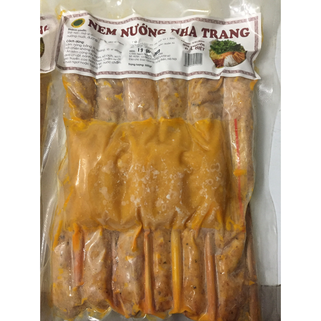 Nem Nướng Nha Trang 500g, 12 que or phên 500g