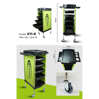 Xe đẩy làm tóc, kệ nhuộm xe đẩy chuyên dùng cho salon tóc