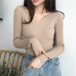 Áo len tăm cổ tim dài tay - Retrostyle - Aolencotim857_P6K12