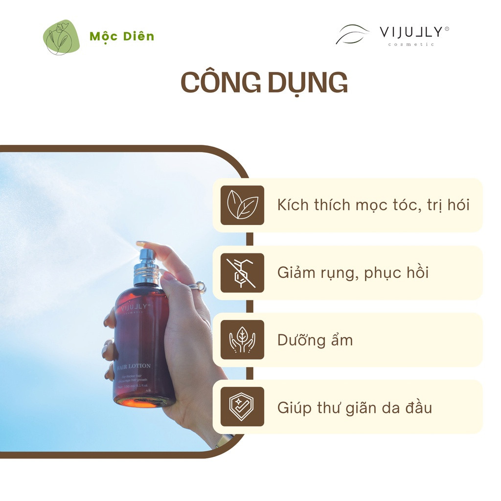 Combo Dưỡng Tóc VIJULLY COSMETIC Giảm Rụng Tóc, Giúp Mọc Tóc, Phục Hồi Tóc Hư Tổn