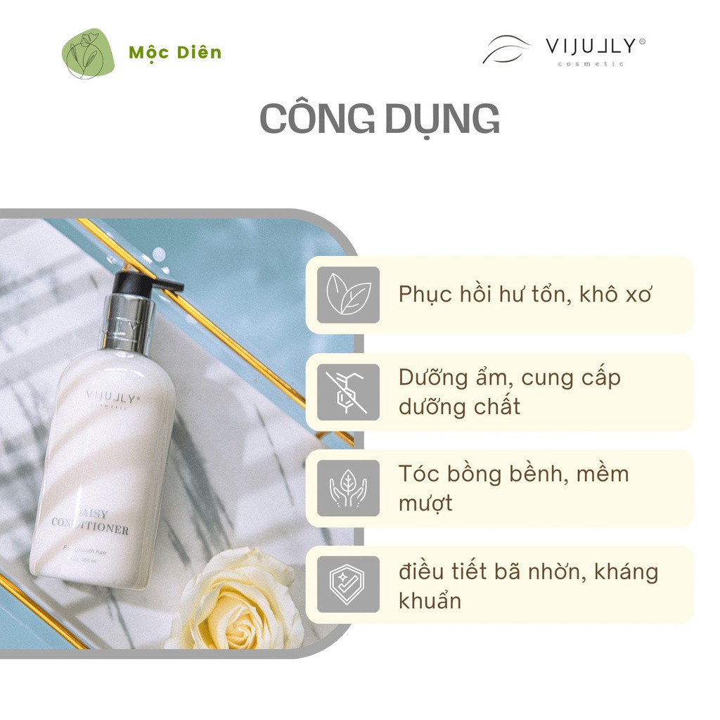 Combo Dưỡng Tóc VIJULLY COSMETIC Giảm Rụng Tóc, Giúp Mọc Tóc, Phục Hồi Tóc Hư Tổn