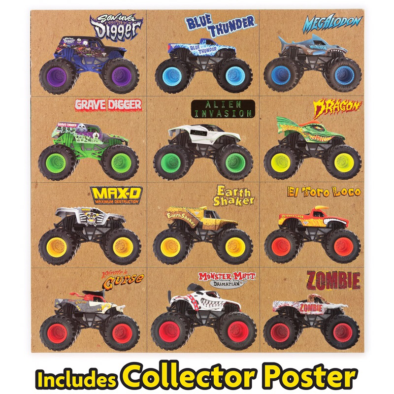 Set 12 chiếc xe Monster Jams Truck Inclued, hàng Mỹ