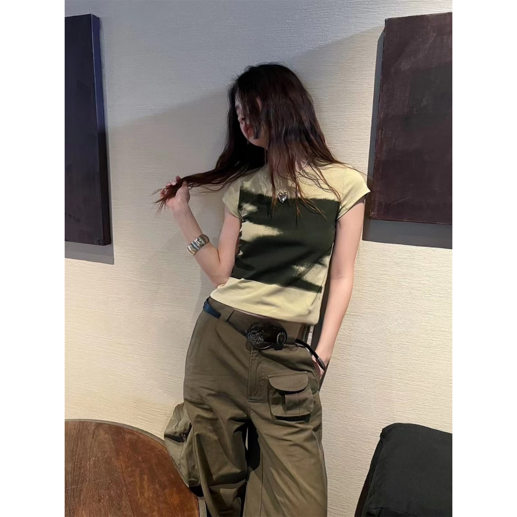 Áo Thun Ngắn Tay Crop Loang Màu XONXEN SHOP QUẢNG NGÃI  Mã 5495