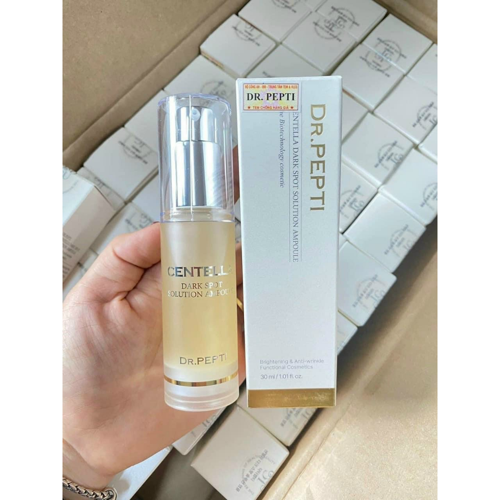 Tinh chất dưỡng trắng căng bóng DR.PEPTI Centella Dark Spot Solution Ampoule 30ml