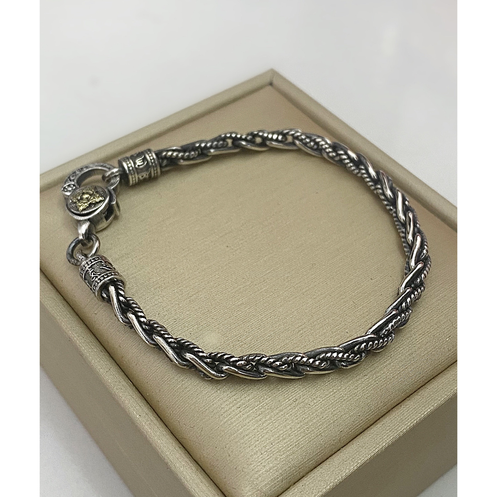 Lắc tay nam xích khóa hoa văn vàng HAS – HLTN35