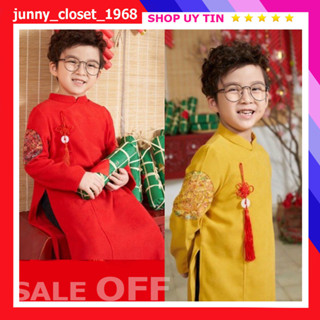 Áo dài cách tân cho bé trai  loại 1 hang viet nam ( ốp tay ) junny_closet_1968