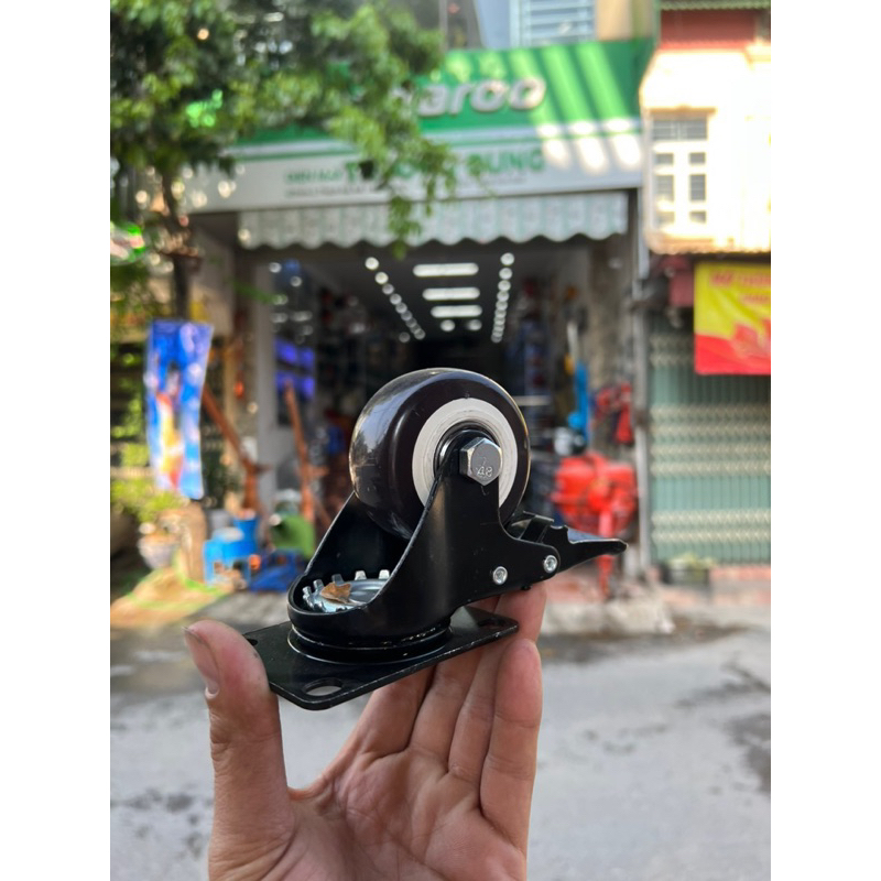 Bánh xe đẩy hàng 4cm có khoá và không khoá chịu tải cao