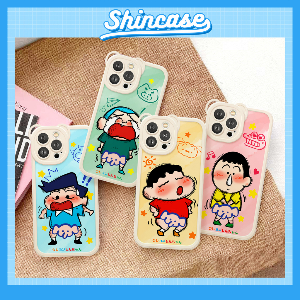 Ốp lưng iphone camera gấu Shin Family 6/6plus/6s/6splus/7/7plus/8/8plus/x/xs/11/12/13/14/pro/max/promax/plus/shin/case