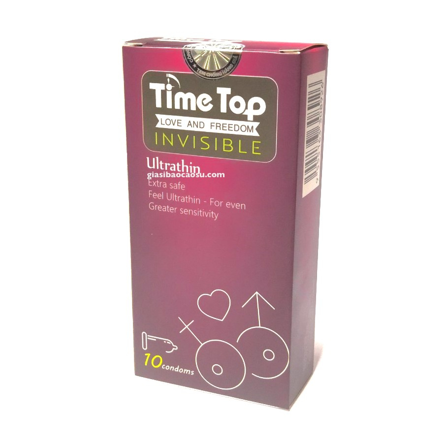 Bao cao su siêu mỏng Time Top, Nhỏ Gọn, Mỏng Tạo Cảm Giác Chân Thật, Đạt Khoái Cảm Hơn - Nhà Thuốc Thu Dung