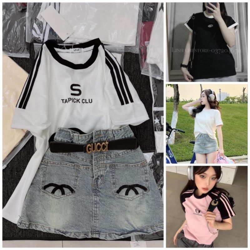 Các Mẫu Áo Thun Baby Tee Form Fit Tôn Dáng , Áo Bo Tăm Tàu Co Dãn Phong Cách Thể Thao Hót Nhất 2023