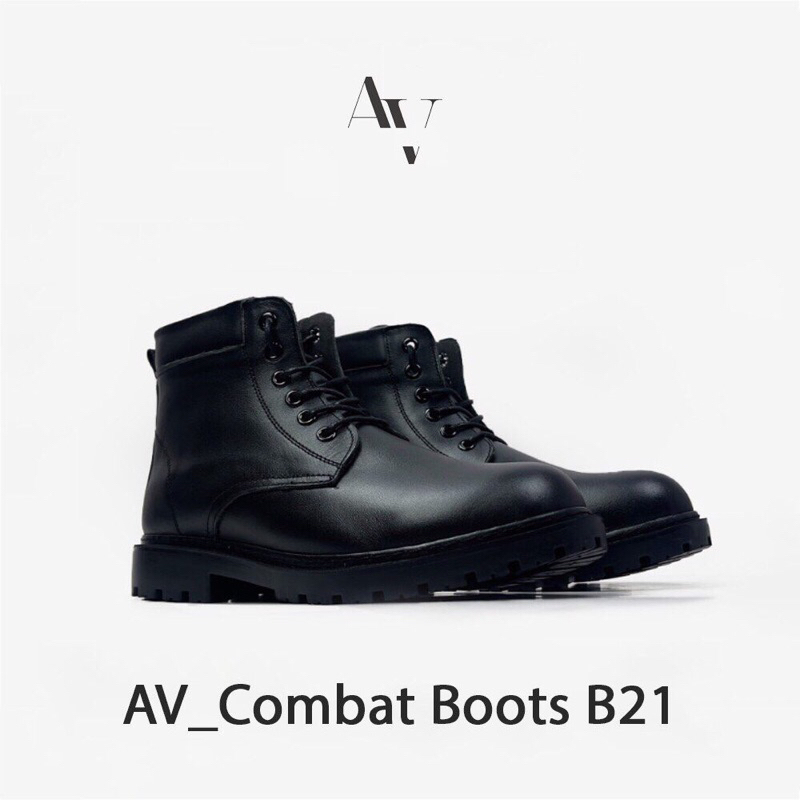 Giầy da nam combat boots da nguyên tấm nhập khẩu mẫu giầy hot nhất 2023!