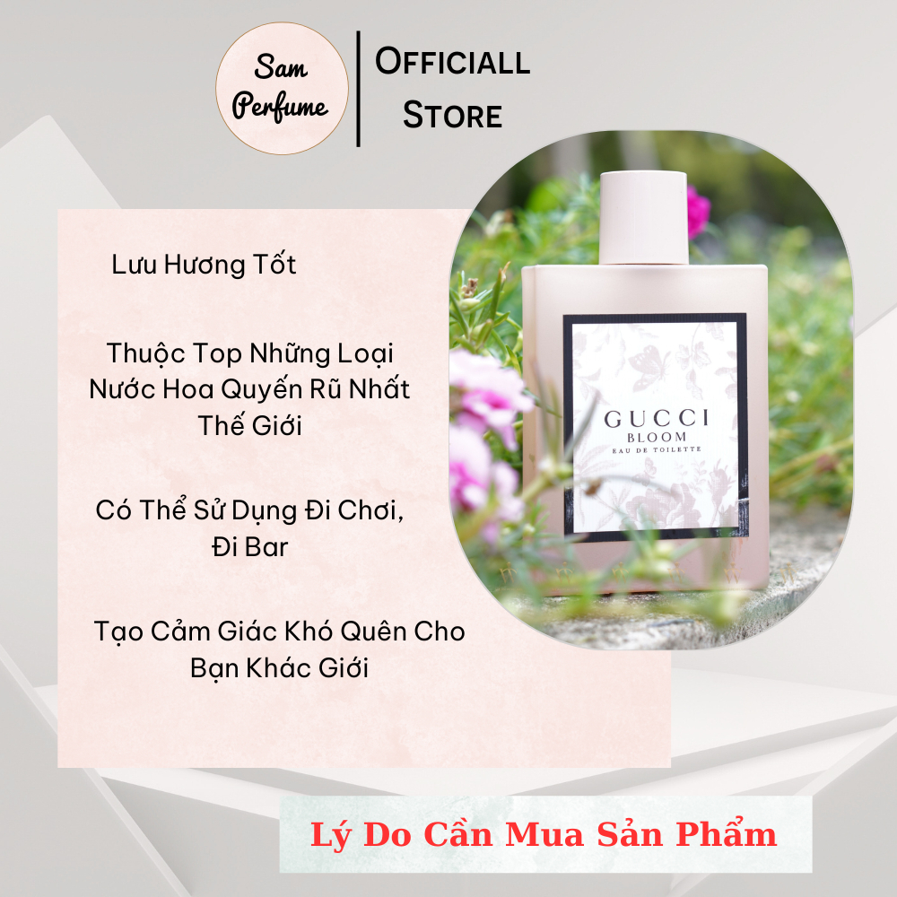 Nước hoa nữ Gucci Bloom EDP mẫu thử 10ml sang trọng tươi mát | Sam Perfume