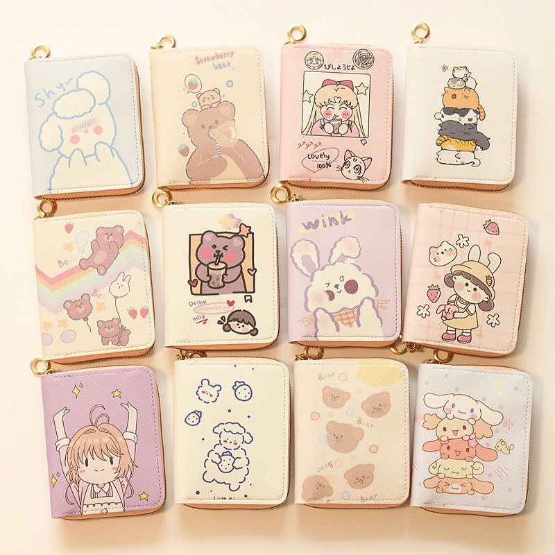 MIHOO Ví Mini Cầm Tay Đựng Tiền Nhiều Hình Cute Dễ Thương Thời Trang Cho Nữ VN368MH