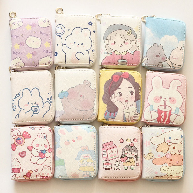 MIHOO Ví Mini Cầm Tay Đựng Tiền Nhiều Hình Cute Dễ Thương Thời Trang Cho Nữ VN368MH