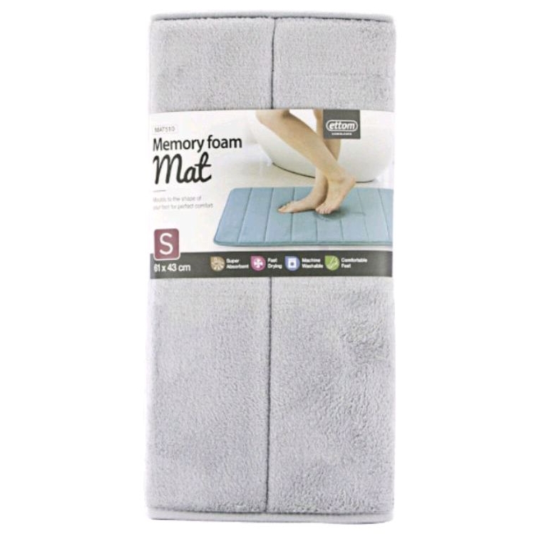 Thảm chùi chân Lock&Lock Memory Foam size S MAT512 Màu Xám