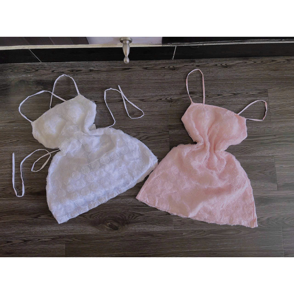 Đầm hoa xốp đan lưng L2
