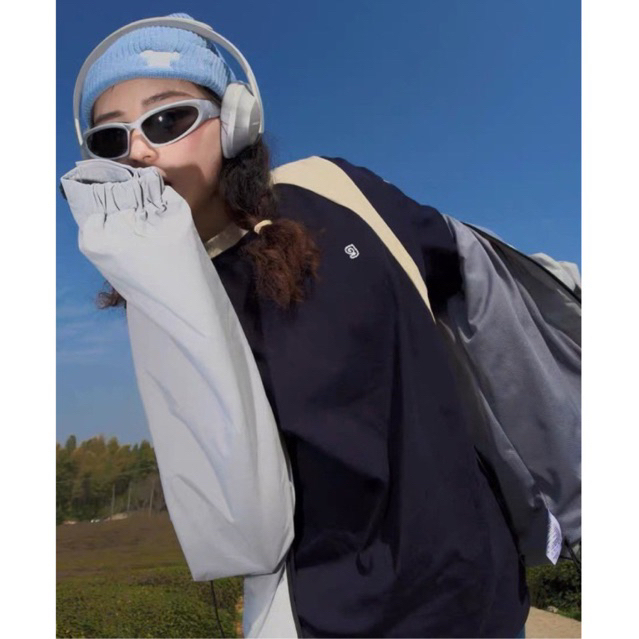 Áo thun Raglan chữ G, áo thun Nam Nữ Unisex Cotton Retro Hàn Quốc GTM 2023