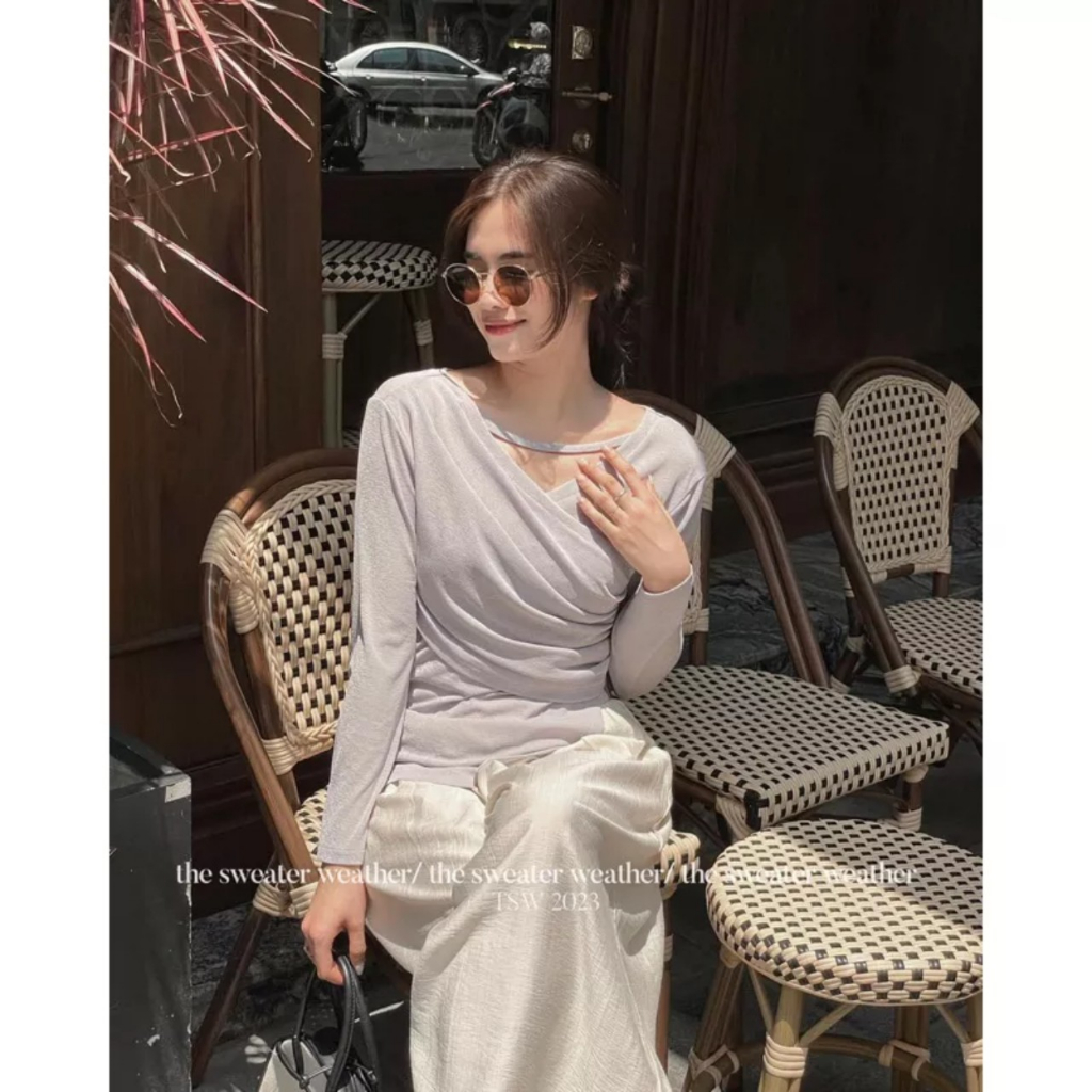 Áo thun giấy dài tay cổ V dây trước - 247store.vn - Ao1027_P6K1