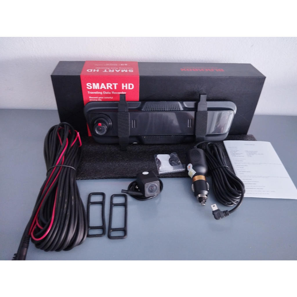 Camera Hành Trình BlackBox Q10 Kẹp Gương Cam Trước 4K, Cam Lùi 2K Dây 15m Cao Cấp Siêu Nét