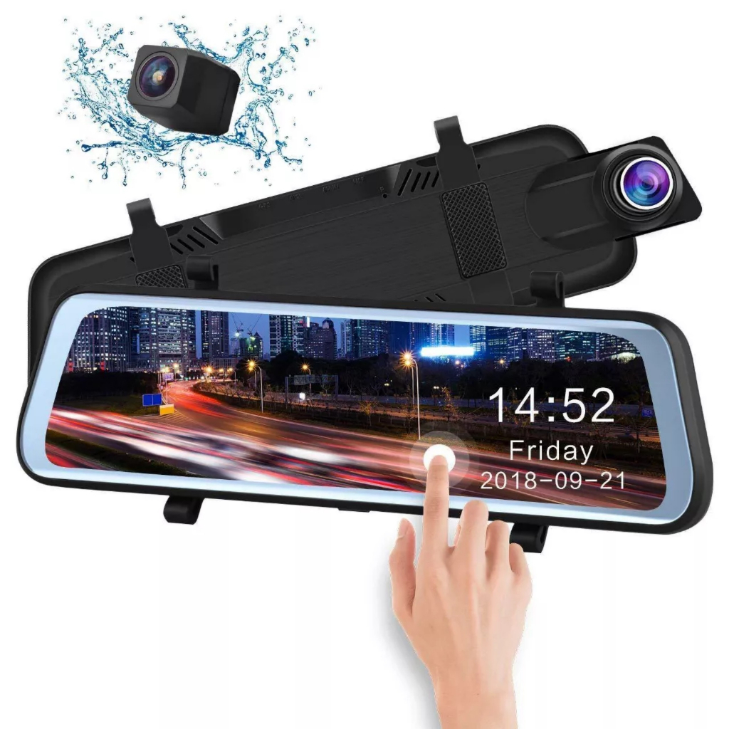 Camera Hành Trình BlackBox Q10 Kẹp Gương Cam Trước 4K, Cam Lùi 2K Dây 15m Cao Cấp Siêu Nét