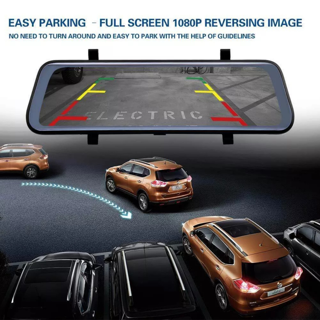 Camera Hành Trình BlackBox Q10 Kẹp Gương Cam Trước 4K, Cam Lùi 2K Dây 15m Cao Cấp Siêu Nét