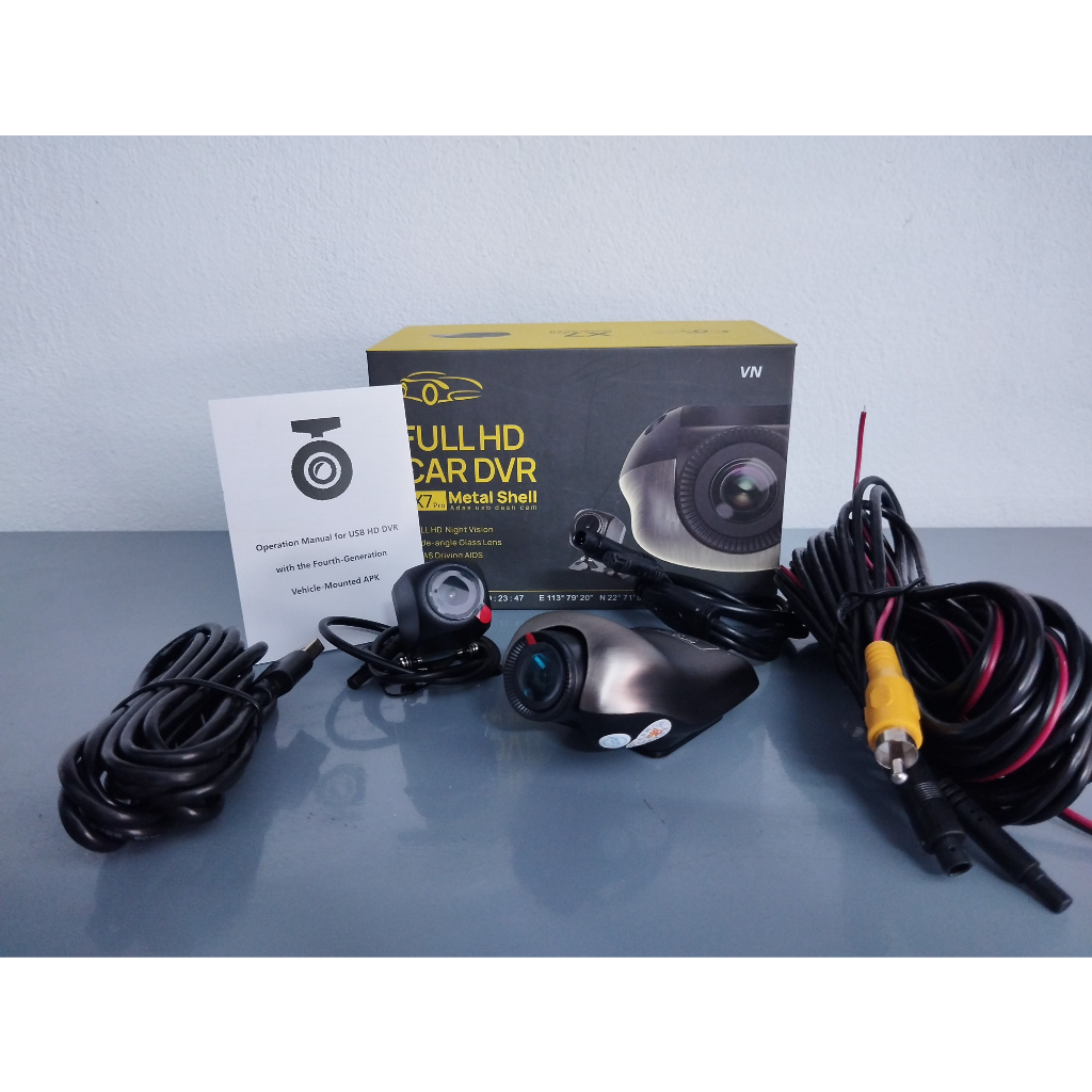 Camera hành trình trước sau X7 Pro 1080P Full HD siêu nét tích hợp GPS/ADAS - Kèm Cam Lùi