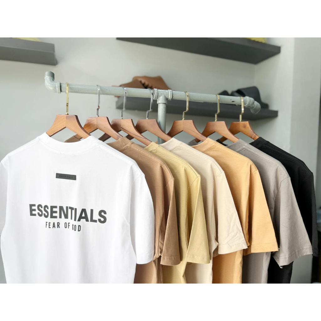 Áo thun cổ tròn ESSENTIALS, áo thun freesize nam nữ unisex, PickMEStore