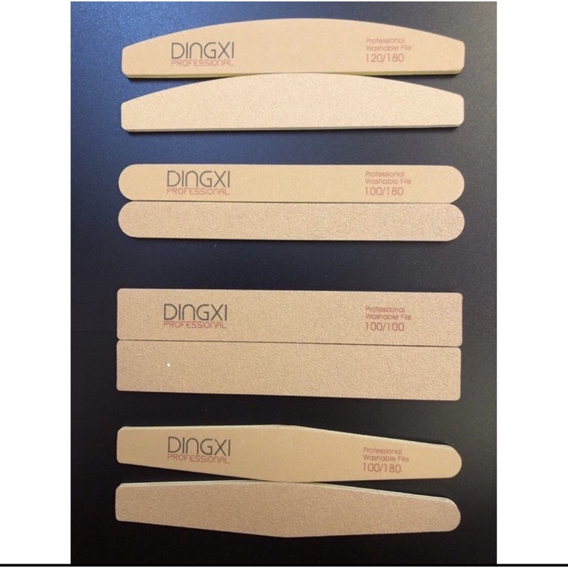 Dũa Móng Tay, Dũa DINGXI Da Bò Cao Cấp, Dũa Phom Móng Đắp Bột, Đắp Gel 100/180 Siêu Bền