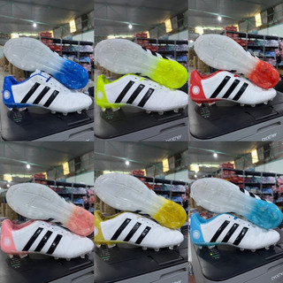 Giày đá bóng sân lớn, giày đá banh sân cỏ tự nhiên móng cao toni kroos 11 pro đế sơn trong suốt, da mềm, may full đế