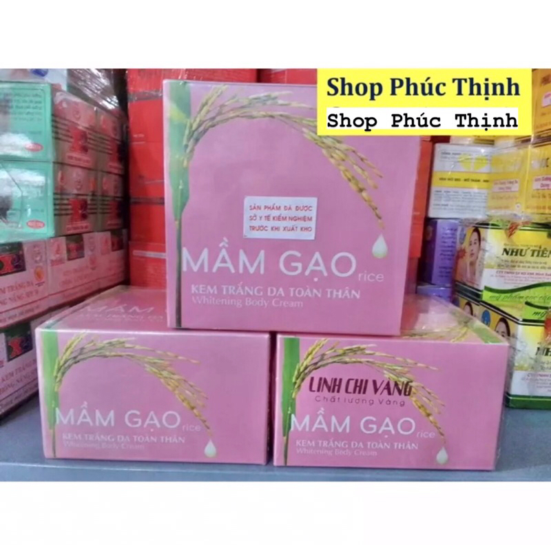 (chính hãng ) kem Linh chi vàng mầm gạo trắng da toàn thân hủ 180g