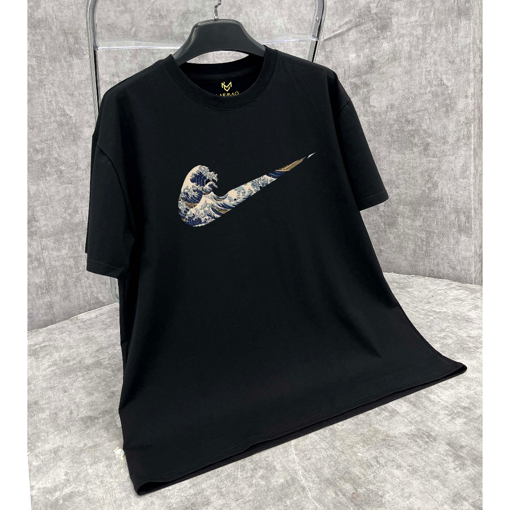 Áo thun local brand LAEMAO form rộng chất cotton họa tiết TSUNAMI