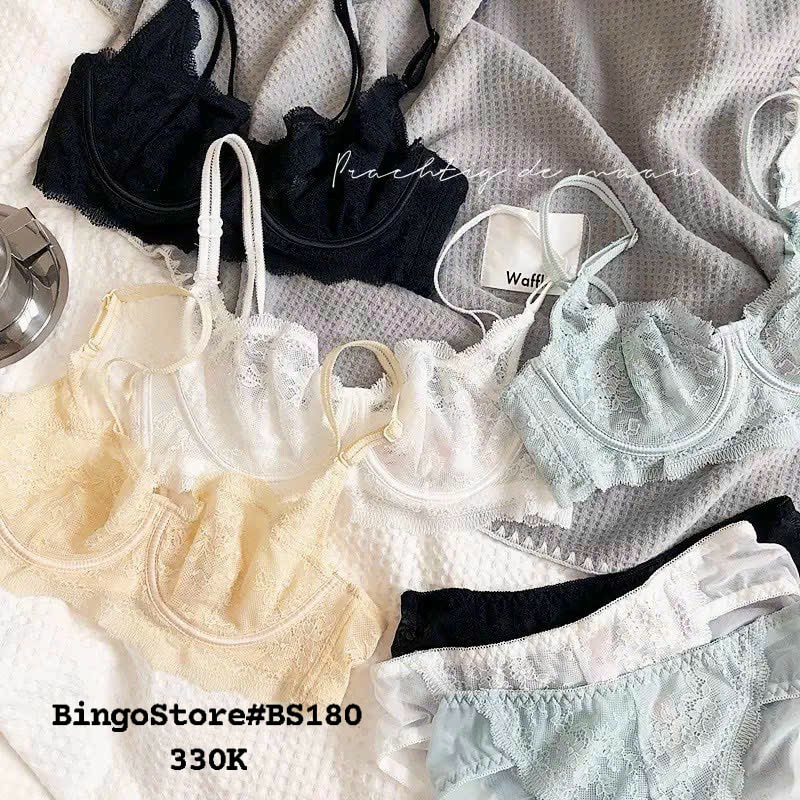 Bộ đồ lót ren không mút có gọng cao cấp BS180