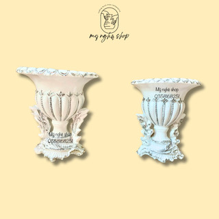 Bình hoa composite, decor, trang trí, quà tặng sinh nhật, tân gia, bình hoa giả, cao cấp mã lọ lá 1