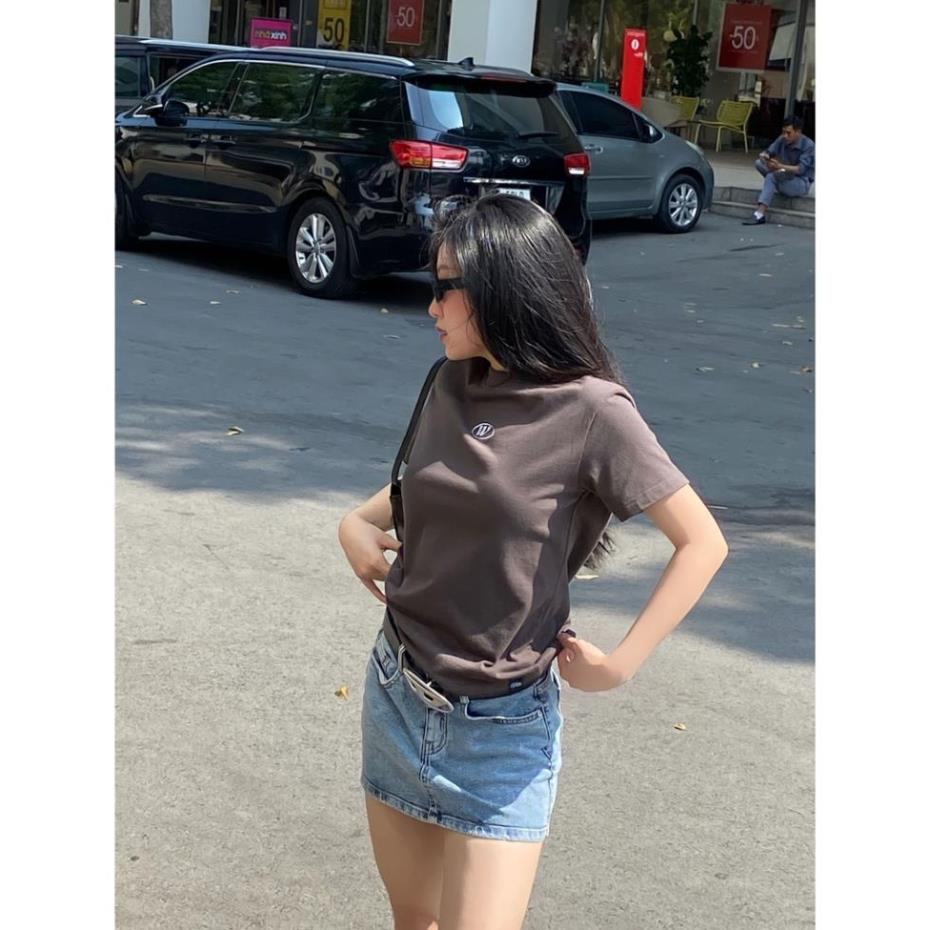 Áo thun baby tee LOGO W cotton 100% thêu chữ W,Áo baby tee Whattowear Seller.localbrand