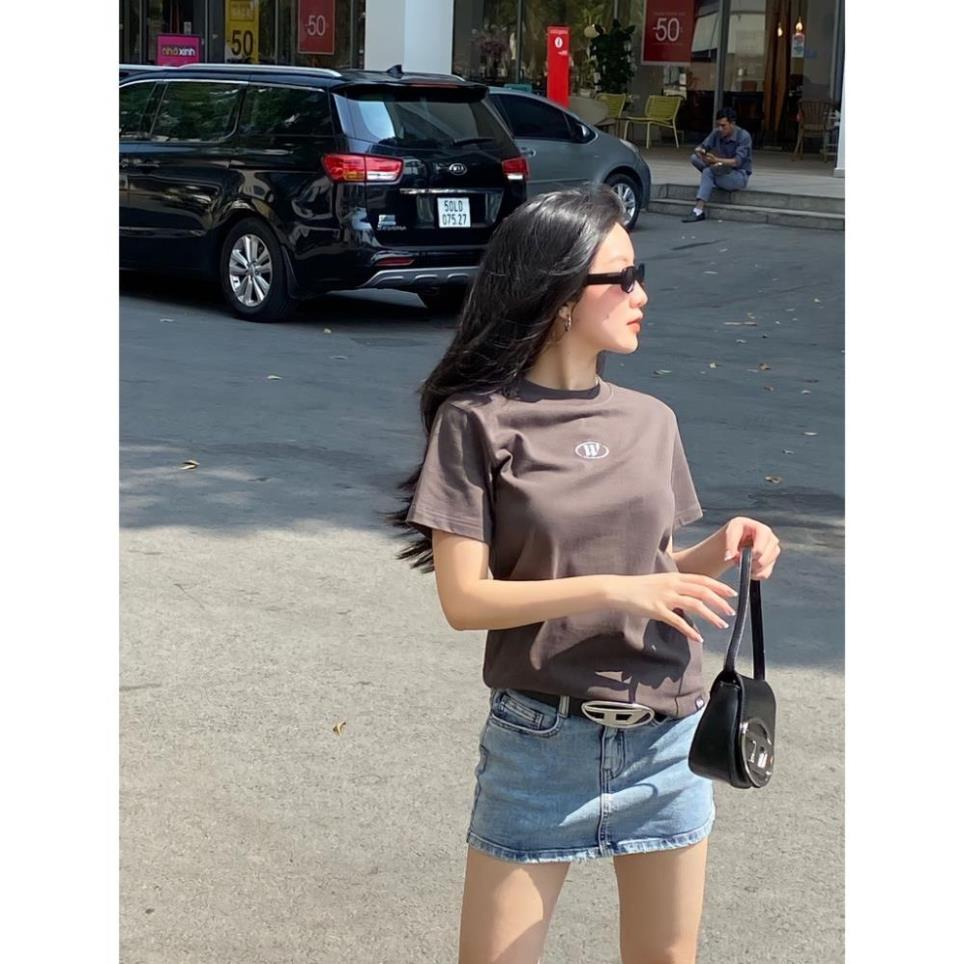 Áo thun baby tee LOGO W cotton 100% thêu chữ W,Áo baby tee Whattowear Seller.localbrand