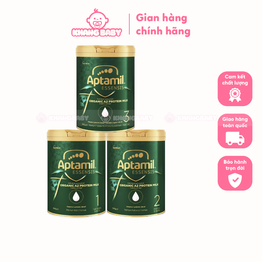 Sữa Aptamil Essensis Organic Số 1 2 3 900g Úc Cao Cấp - Shop Khang Baby