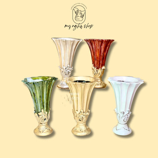 Bình hoa composite, decor, trang trí, quà tặng sinh nhật, tân gia, bình hoa giả, cao cấp bình lá 2