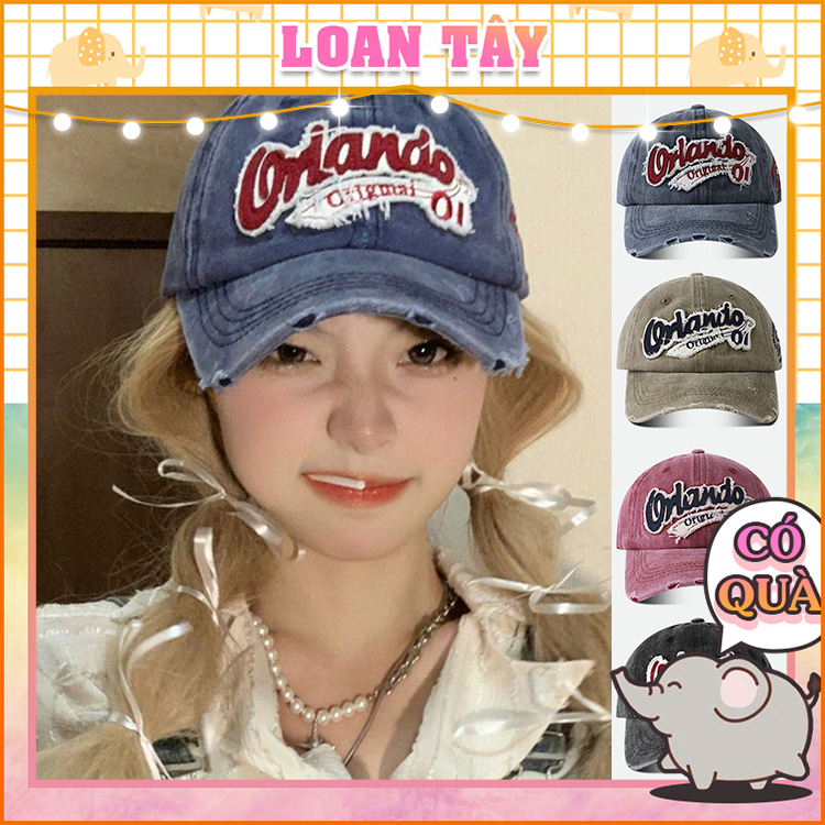 Nón Kết Nam Nữ Style Hàn Chống Nắng Orlando Rách Bụi Bặm L2362