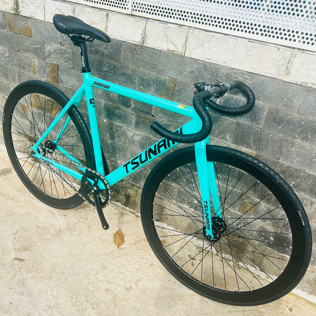 Xe đạp fixed gear TSUNAMI SNM100 cơ bản - Xanh ngọc