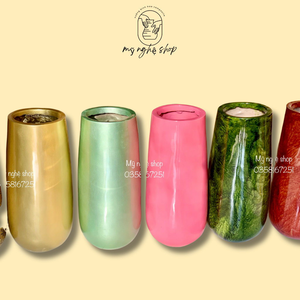 Bình hoa composite,Mỹ nghệ shop, decor, trang trí, quà tặng sinh nhật, tân gia, bình hoa giả, cao cấp mã bom 18 bao vỡ