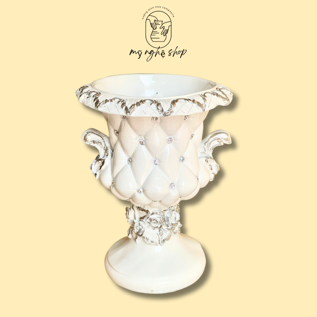 Bình hoa composite,Mỹ nghệ shop, decor, trang trí, quà tặng sinh nhật, tân gia, bình hoa giả, cao cấp mã trám cao