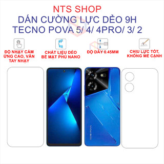 Dán cường lực nano dẻo 9h+ teco pova/ tecno spark/ tecno camon