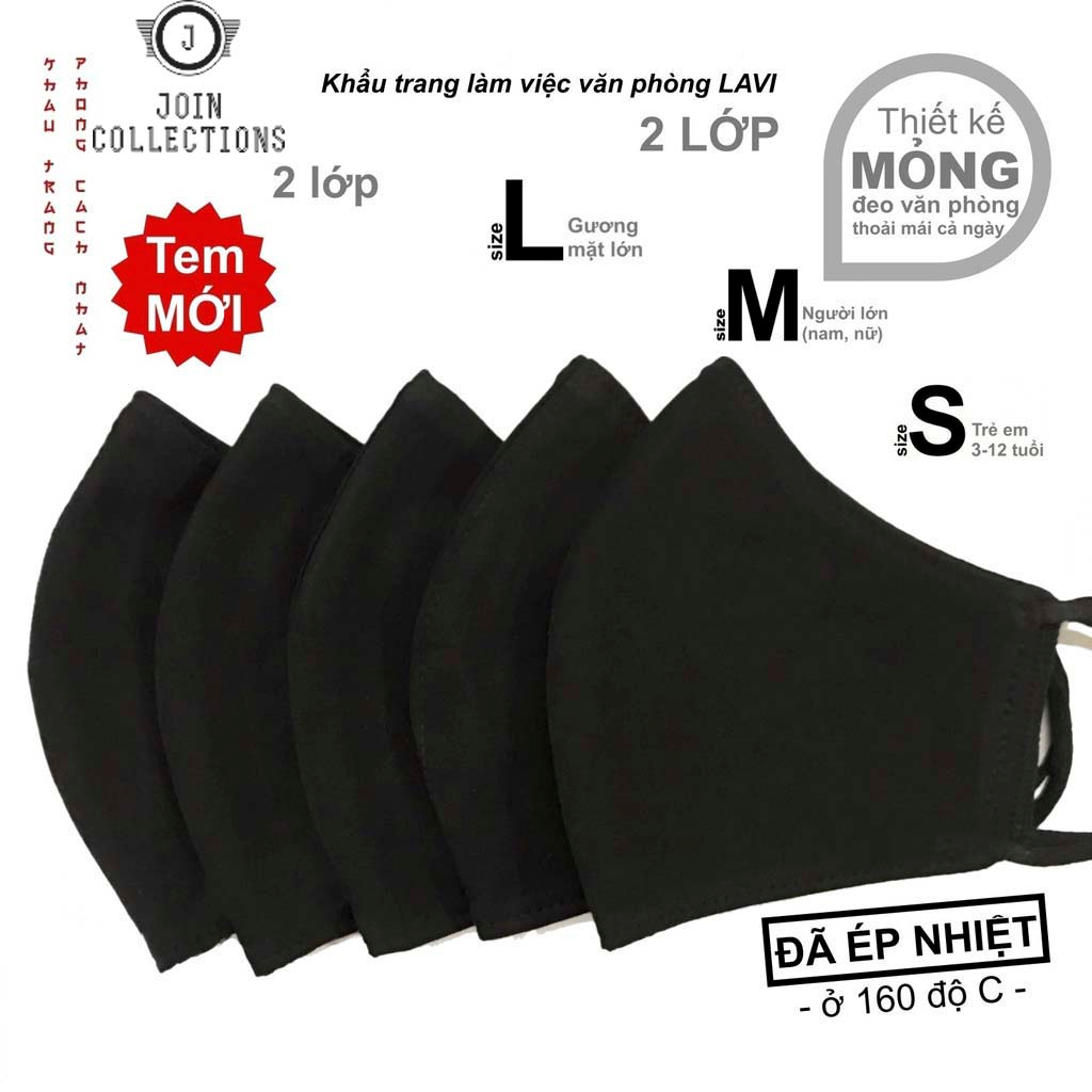 Combo 4 Khẩu Trang Vải 2 Lớp 100% Cotton