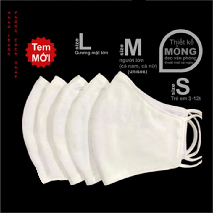 Combo 4 Khẩu Trang Vải 2 Lớp 100% Cotton