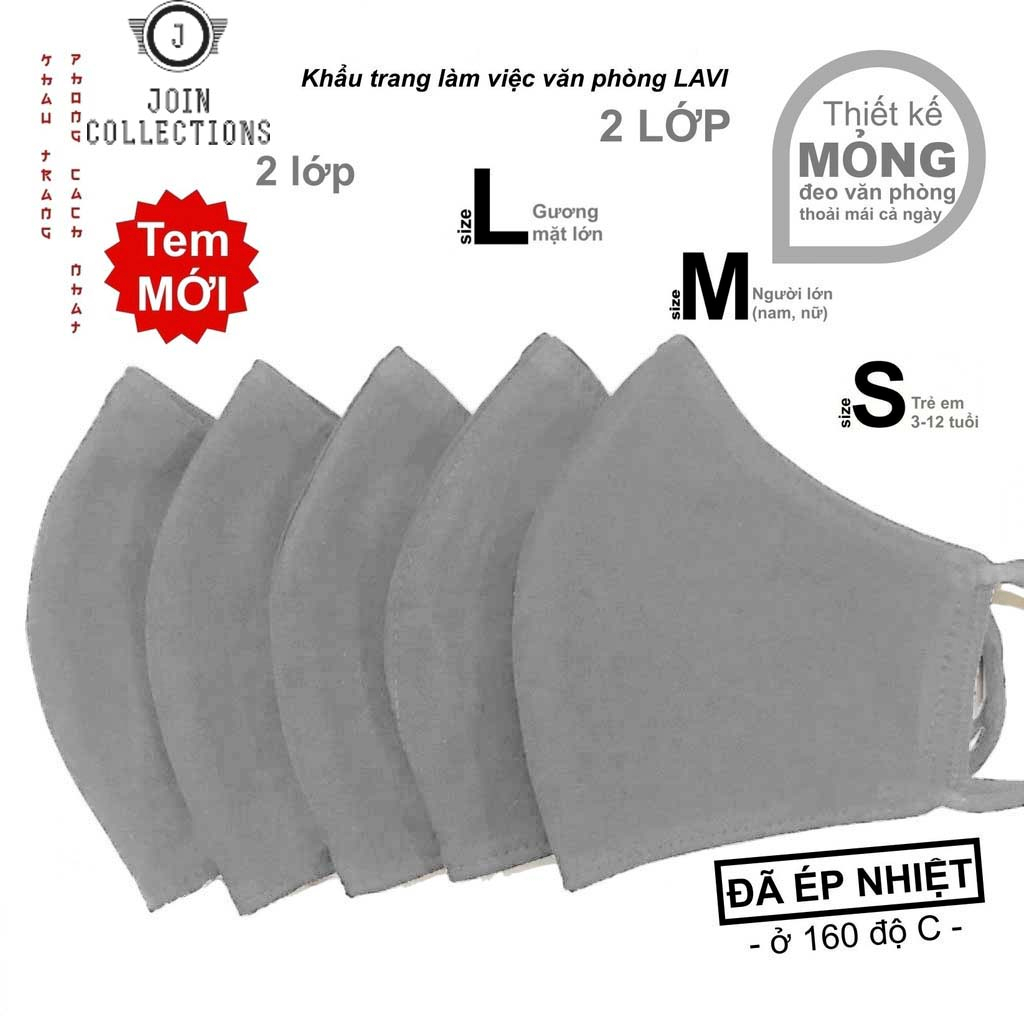 Combo 4 Khẩu Trang Vải 2 Lớp 100% Cotton