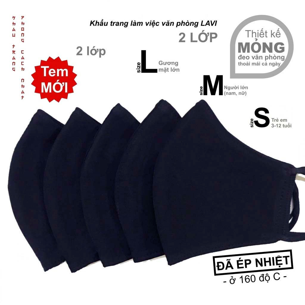 Combo 4 Khẩu Trang Vải 2 Lớp 100% Cotton
