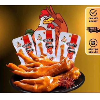 Combo 5 gói chân gà cay việt nam- chân gà đỏ gói 50gr - vị tứ xuyên- tap food - giòn dai thơm ngon -