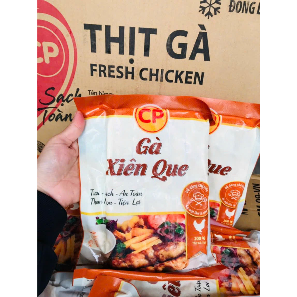 Thịt gà xiên que CP 500g, nướng, chiên siêu hot hít