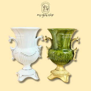 Bình hoa composite, decor, trang trí, quà tặng sinh nhật, tân gia, bình hoa giả, cao cấp mã cúp 24